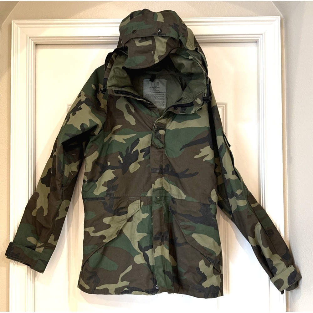 Alpha‎ Industries US Military ECWCS Gen 1 Woodland Camo Parka Jacket Small Long